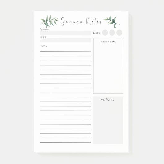 aangepaste preek post-it® notes (Voorkant)