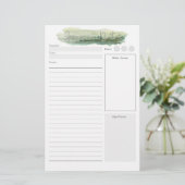 Aangepaste preken briefpapier (Staand voorkant)