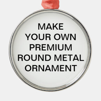 Aangepaste Premium 2" Ronde Kerstboomornament Metalen Ornament