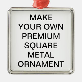 Aangepaste Premium 2" vierkante kerstboomornament Metalen Ornament