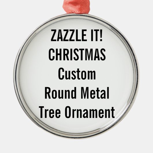Aangepaste Premium-kerstboomversiering Metalen Ornament (Voorkant)