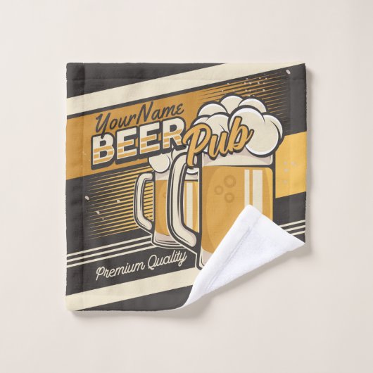 Aangepaste Premium - Mok voor koude bier - Pub Bar Bad Handdoek (Wasdoekje)