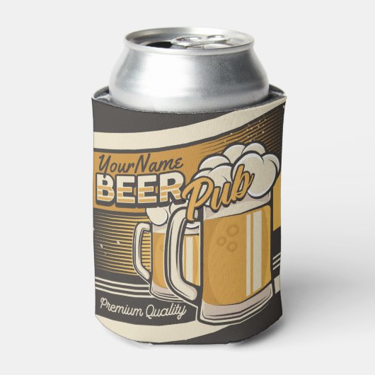 Aangepaste Premium - Mok voor koude bier - Pub Bar Blikjeskoeler (Blikje Voorkant)
