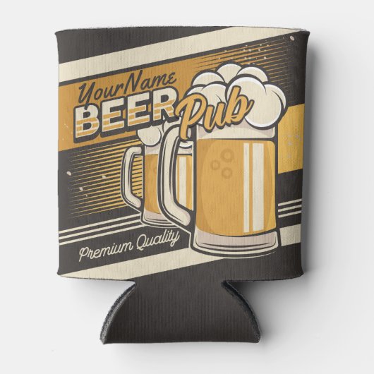 Aangepaste Premium - Mok voor koude bier - Pub Bar Blikjeskoeler (Voorkant)