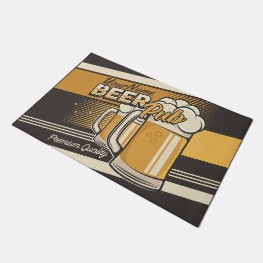 Aangepaste Premium - Mok voor koude bier - Pub Bar Deurmat (Schuin)