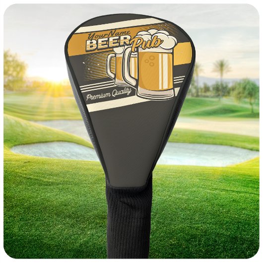 Aangepaste Premium - Mok voor koude bier - Pub Bar Golfheadcover