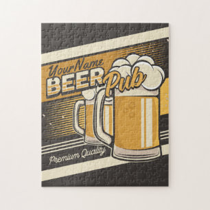 Aangepaste Premium - Mok voor koude bier - Pub Bar Legpuzzel