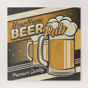 Aangepaste Premium - Mok voor koude bier - Pub Bar Legpuzzel