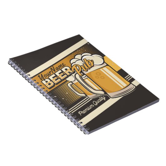 Aangepaste Premium - Mok voor koude bier - Pub Bar Notitieboek (Rechterzijde)