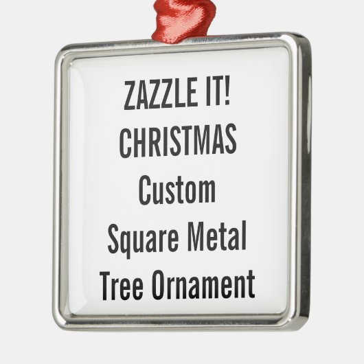 Aangepaste Premium Square kerstboomversiering Metalen Ornament (Links)