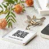 Aangepaste Premium Square Sleutelhanger (groot) (Zijkant)