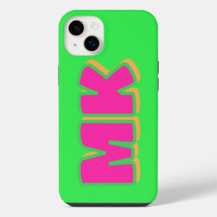 Aangepaste Preppy Green Monogram Slagschaduw