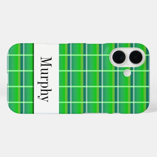 Aangepaste preppy Green Play iPhone Case (Achterkant (horizontaal))