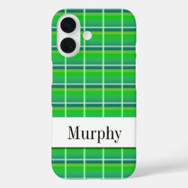 Aangepaste Preppy Groen Geruite iPhone Hoes