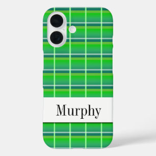 Aangepaste Preppy Groen Geruite iPhone Hoes