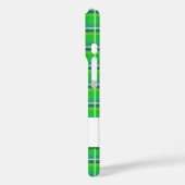 Aangepaste Preppy Groen Geruite iPhone Hoes (Achterkant / Links)