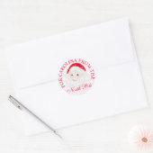 Aangepaste Preppy  Kerstcadeaus Ronde Sticker (Envelop)