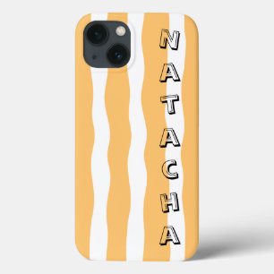 Aangepaste preppy kleurrijke golvende strepen sina Case-Mate iPhone case