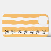 Aangepaste preppy kleurrijke golvende strepen sina Case-Mate iPhone case (Achterkant (horizontaal))