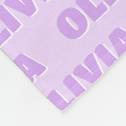 Aangepaste Preppy Naam Deken Paarse (Hoek)