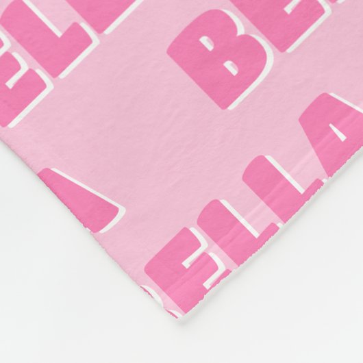 Aangepaste Preppy Naam Deken Roze (Hoek)