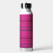 Aangepaste preppy roze & paarse plaid tartan waterfles (Links)