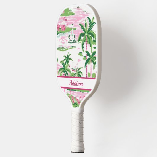 Aangepaste preppy roze Pickleball Paddle (Links)