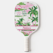 Aangepaste preppy roze Pickleball Paddle (Voorkant)
