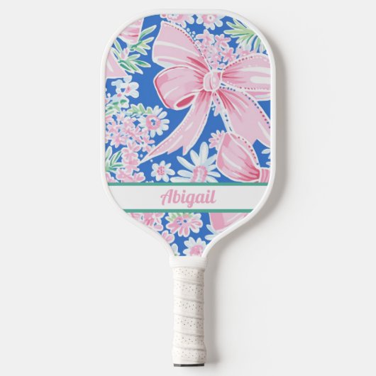Aangepaste preppy roze Pickleball Paddle (Voorkant)
