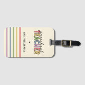 Aangepaste preschoolleraar persoonlijke cadeaus bagagelabel (Voorkant (horizontaal))