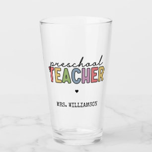 Aangepaste preschoolleraar persoonlijke cadeaus glas