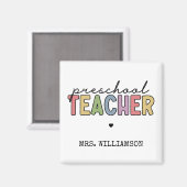 Aangepaste preschoolleraar persoonlijke cadeaus magneet (Voorkant / Achterkant)