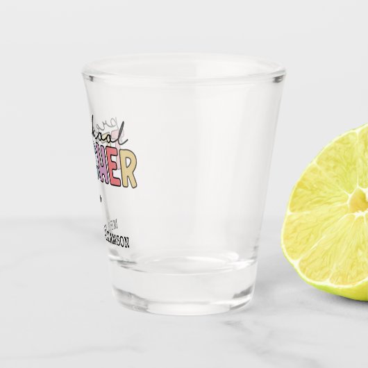 Aangepaste preschoolleraar persoonlijke cadeaus shot glas (Rechts)