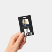 Aangepaste PRESS - Fotopas- Naam ID ID Badge (Handheld)
