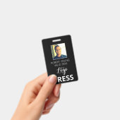 Aangepaste PRESS - Fotopas- Naam ID ID-badge Badge (Handheld)