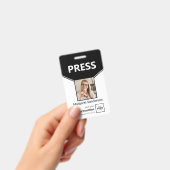 Aangepaste Press ID-badge met foto- en QR-code Badge (Handheld)