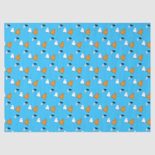 Aangepaste pret leuke dieren verjaardag tissuepapier (Voorkant)