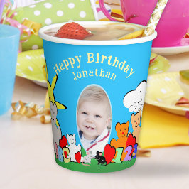 Aangepaste pret leuke dieren verjaardagsfeestje papieren bekers