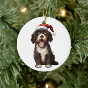 Aangepaste pret Portugese waterhond Keramisch Ornament