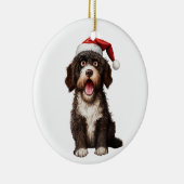 Aangepaste pret Portugese waterhond Keramisch Ornament (Rechts)