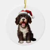 Aangepaste pret Portugese waterhond Keramisch Ornament (Voorkant)