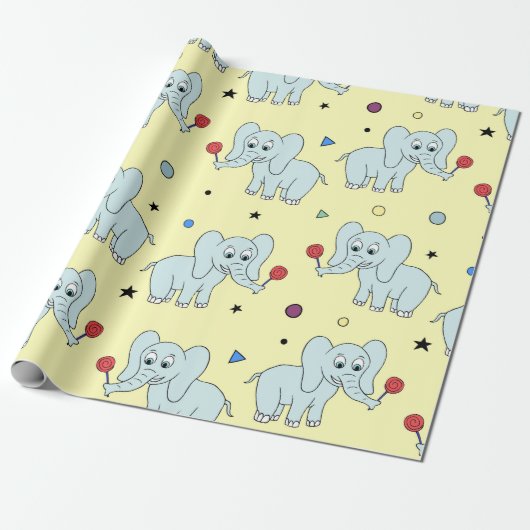 Aangepaste pretige verjaardag voor kinderen cadeaupapier (Uitgerold)
