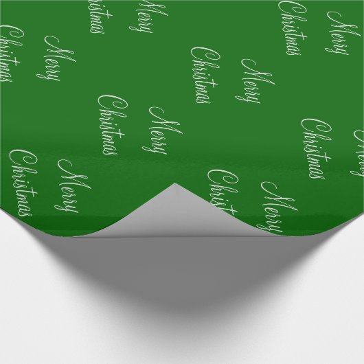 Aangepaste pretkerstBilliardgroene achtergrond Cadeaupapier (Hoek)