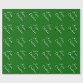 Aangepaste pretkerstBilliardgroene achtergrond Cadeaupapier (Vlak)