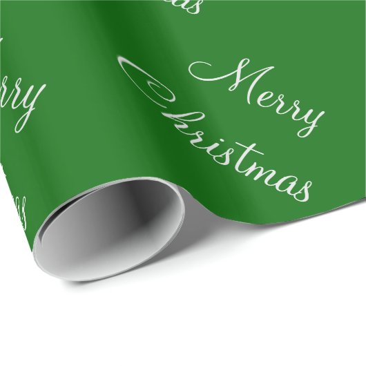 Aangepaste pretkerstBilliardgroene achtergrond Cadeaupapier (Rol Hoek)