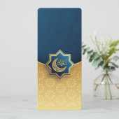 Aangepaste Prettig Eid Mubarak Gouden Maat 2 Feestdagenkaart (Staand voorkant)