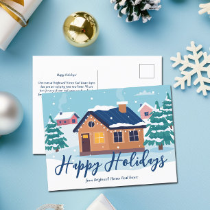 Aangepaste Prettig Festive Feestdagen Vastgoedbedr Briefkaart