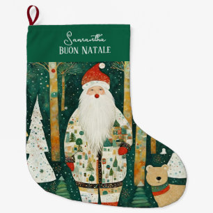 Aangepaste Prettig Kerstfeest Italiaanse Vintage K Grote Kerstsok
