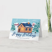 Aangepaste Prettig Kerstfeest Vastgoedbedrijf Wint Feestdagen Kaart (Voorkant)