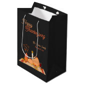Aangepaste Prettig Thanksgiving Medium Cadeauzakje (Voorkant Gekanteld)